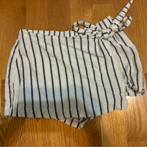 Forever 21 Striped Skort in Navy and Cream